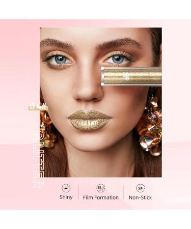  Dyceittdia 2 liquid lipsticks 2.4g silver lipstick and 2.4g gold lipstick non-stick lip gloss long-lasting color pearlescent lipstick lipsticks6 - Buy Online on GoSupps.com