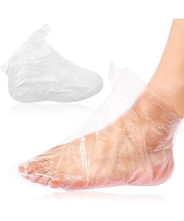 Paraffin Bath Liners for Foot, 100PCS Plastic Foot Covers Paraffin Bath Socks Liners Hot Wax Therapy Booties Covers for Feet Thermal Foot Liners Foot Protectors Wax Therapy Foot Bags