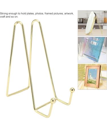 Plate Holder Display Stand Plate Stands for Display Gold Metal Plate Holder Stand for Art with Stable Display Perfect for Nail Designs - Buy Online on GoSupps.com