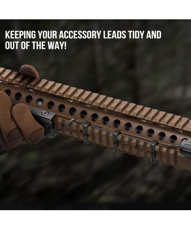 Guardtier CGM908 Picatinny Cable Management Guides 8 Pack - Black | Flashlight Laser Wire Clips - Buy Online on GoSupps.com