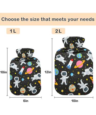 Buy Naanle Galaxy Astronaut Heat Bottle 1L - Space Travel Design Transparent Cover Perfect for Pain Relief & Cold Therapy - Ideal for Bed & Hand Warmth - Buy Online on GoSupps.com