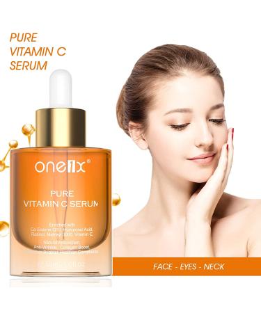 Vitamin C Serum with Retinol & Hyaluronic Acid - Dark Spot & Acne Removal - Anti-aging Oxidant Serum 1 Fl.OZ - Buy Online on GoSupps.com
