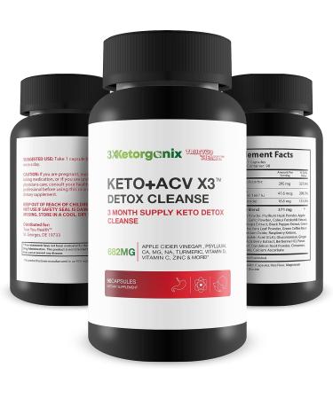3X Ketorganix Keto+ACV Detox Cleanse - Natural Support for Immune Health & Full Body Cleanse - 3 Month Supply - Buy Online on GoSupps.com