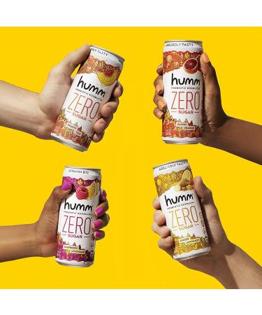 Humm Probiotic Kombucha Zero Sugar Variety Pack - Keto-Friendly, Organic, Vegan, Gluten-Free - 11oz Cans (16 Pack) - Buy Online on GoSupps.com