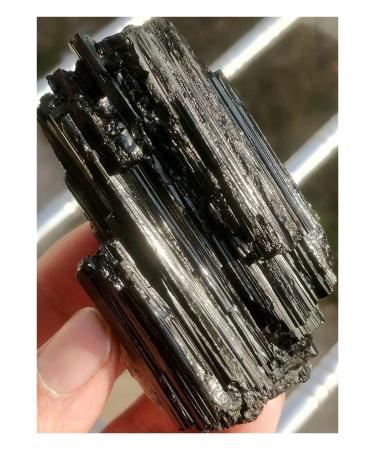 Natural Crystal Rough 1 pc 50-280g Raw Black Tourmaline Rough Natural raw Stone for Decoration or Collection to Drive Out The Evil for Decoration Stone Generator (Size : 500g)