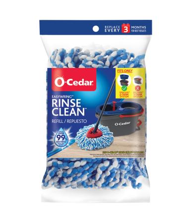 O-Cedar EasyWring RinseClean Spin Mop Microfiber Refill, 1-Pack, Blue