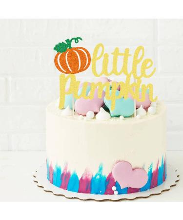 Little Pumpkin Cake Topper Gold Glitter Little Pumpkin Fall Autumn Maple Themed for Birthday Halloween Thanksgiving Pumpkin Party Decorations Supplies Kids Boy Girl Y5NGDGCP - Buy Online on GoSupps.com