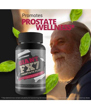 Giant FX7 Prostate Plus - Prostate Supplements for Prostate Support & Blood Flow - Aid Energy & Endurance - Promote Healthy Prostate Function & Size - Male Prostate Support with Zinc - Buy Online on GoSupps.com