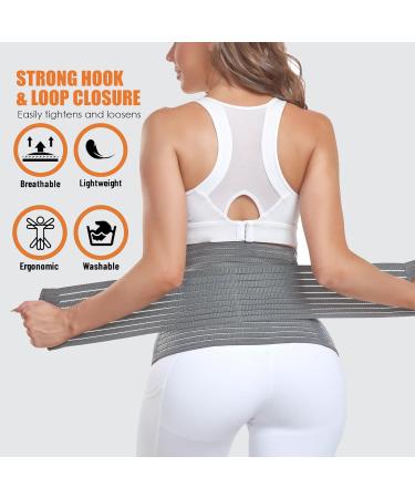 Postpartum Belly Band & C-section Recovery Belt - Abdominal Binder for Stomach Support & Back Pain Relief (Grey Large/X-Large - Buy Online on GoSupps.com