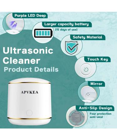APVKEA Ultrasonic Cleaner for Dental Appliances and Jewelry - Retainer Cleaner Machine for Dentures, Aligners, Mouth Guards, and More - Buy Online on GoSupps.com