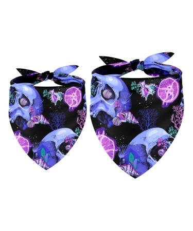 Dog Scarf Triangular Scarf for Small Medium and Large Dogs and Cats Triangular Scarf Triangular Scarf 2 Pieces Multi-Colored 7