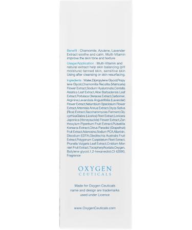OxygenCeuticals Toning Gel Premium Hydrating Gel Toner with Centella & Licorice Root Extracts Adenosine Anti-Wrinkle Soothing Care for Dry & Sensitive Post-Treatment Skin. 1.69 fl.oz (50ml) - Buy Online on GoSupps.com