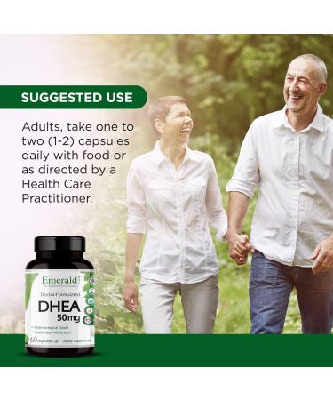 Emerald Labs DHEA 50mg - Cognitive Function & Hormone Support - 60 Capsules - Buy Online on GoSupps.com