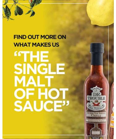 Dr Trouble Lemon Chilli Sauce HOT 125ml - Finest African Hot Sauce Gift Box - Buy Online on GoSupps.com
