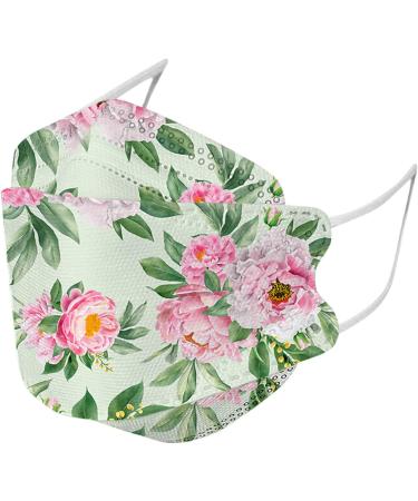 JINGYUA 10-Pack Floral Adult Face Masks - 4-Ply Comfort & Protection for Men & Women - Buy Online on GoSupps.com