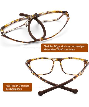 DOOViC Blue Light Filter Reading Glasses - Square Frame Large Lenses Prescription Strength 1.75 - Stylish & Protective for Eye Care - Buy Online on GoSupps.com