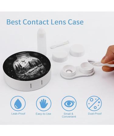 Portable Black and White Contact Lens Case | Travel Storage Box for Contacts | eCommerce Shipping Worldwide - Buy Online on GoSupps.com