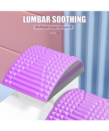 Vnklomes 2-in-1 Back & Neck Support - Lumbar Vertebrae Cushion for Pain Relief - Orthopedic Stretcher (Violet) - Buy Online on GoSupps.com