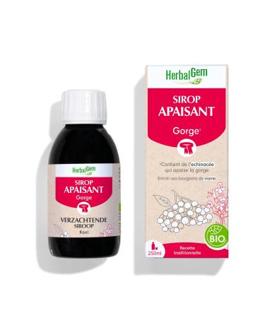 HERBALGEM - Soothing Syrup - Throat - Airway Comfort - Enriched With Buds - Traditional Recipe - Certified Organic - 250 ml
