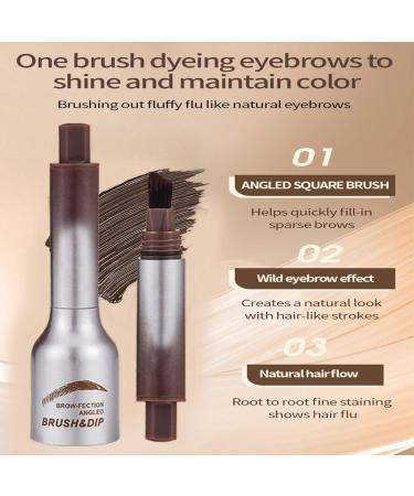 Liquid Eyebrow Brush Brow-Fection Angled Brush & Dip Brow Pencil with Hair like Strokes Beginner Long Lasting Waterproof Brow Pen Quick Drying Wild Eyebrow Pencil Smudge-proof (TAUPE) - Buy Online on GoSupps.com