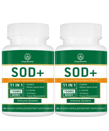 700MG Sod Superoxide Dismutase Supplement - High Potency Antioxidant Supplement for Cellular Health - 120 Capsules
