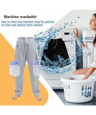 Buy Nephrostomy Catheter Pants for Men & Women - Foley Urine Bag Pants (Black Large) - Comfortable & Discreet - Buy Online on GoSupps.com