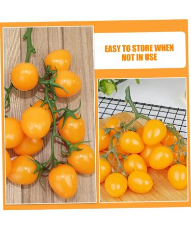 ABOOFAN Faux Fruit Decor Realistic Simulated Small Tomatoes Cherry Home Decor Fruit Home Ornament Party Decor Photography Props Home Supplies Foam Window Early Teaching Aids Yellow 4.00X2.00X2.00CM - Buy Online on GoSupps.com