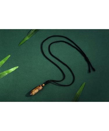 XIANNVXI Tiger Eye Crystal Healing Necklace - Hexagonal Point Pendant Adjustable Rope Reiki Jewelry for Men and Women - Buy Online on GoSupps.com