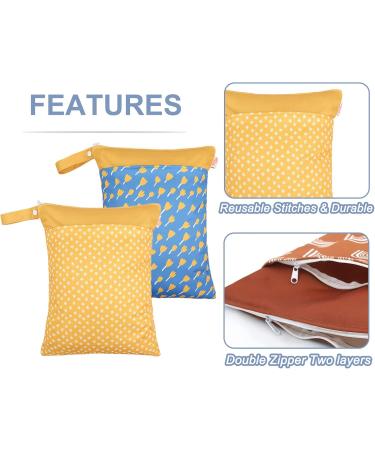 Seaur Wetbag Baby Kinder Waterproof Nappy Bag - Reusable Zip Pocket for Diaper Beach Pool & Gym - 2 Pieces (30x40cm) - Buy Online on GoSupps.com