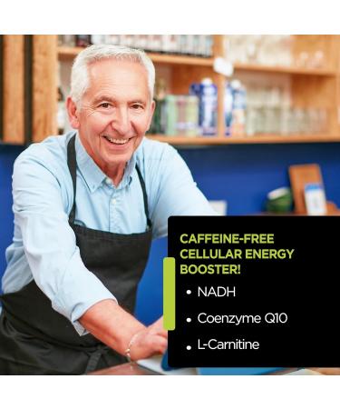 Livingood Daily Energy Supplements - Vegan B6 B12 NADH & L-Theanine | Boost Mood & Brain Health - 60 Capsules - Buy Online on GoSupps.com