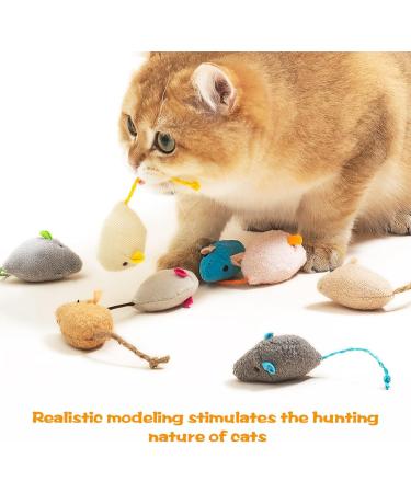 9 Pcs Catnip Toys for Cats Cat Mouse Toy Catnip Mouse Toys for Cat Cat Toys for Indoor Cats Adult and Kitten Toys for Indoor Cats Soft Cat Mouse Toy Toy for Cat Playing Chewing Teeth Cleaning - Buy Online on GoSupps.com