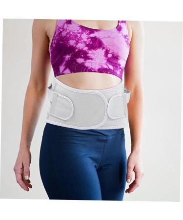 Sports Belt Back Brace for Lower Back Support | Breathable Uterus Protector | Adjustable Trimmer Corset - Silver 115x23x1CM - Buy Online on GoSupps.com
