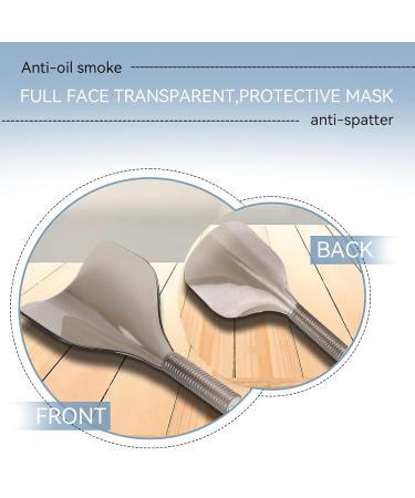 2pcs Hairspray Face Shield Reusable Plastic Salon Face Cover Protector Shield for Hair Spray Bang Cutting Hair dyeing(Transparent Gray) - Buy Online on GoSupps.com