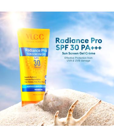 VLCC Radiance Pro SPF 30 PA+++ Sun Screen Gel - 50g | Best International Shipping - Buy Online on GoSupps.com