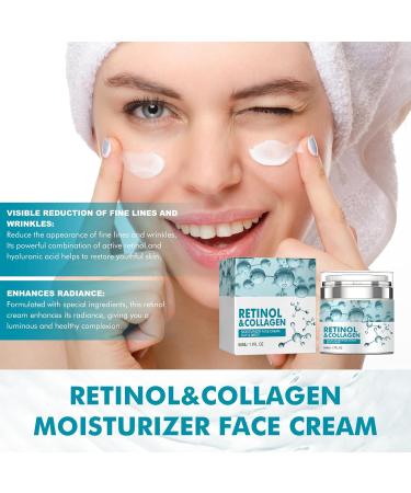 Buy Retinol Cream for Face - Anti-Aging Moisturizer with Collagen & Hyaluronic Acid | Lift Hydrate & Diminish Wrinkles - Day & Night Cream - Buy Online on GoSupps.com
