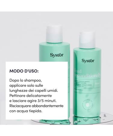 Syster Moisturizing Hair Rinse with Jojoba Oil - Vegan & Paraben-Free for Curly Greasy Frizzy Dry Hair - 150ml Made in Italy - Buy Online on GoSupps.com