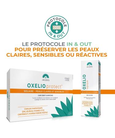 OXELIO PROTECT 60 Capsules | Sun | Light Sensitive Reactive Skin | Prepare for Sun Exposure and Enhance Summer | Natural Carotenoids Vitamins and Minerals | JALDES LABORATORY - Buy Online on GoSupps.com