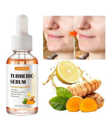 Turmeric Dark Spot Corrector Serum - Acne, Hyperpigmentation, Smooth Skin - Hyaluronic Acid, Vitamin C & E - 1.01 FL.OZ - Buy Online on GoSupps.com