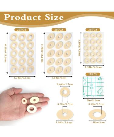 Corn Cushions 90 Pcs with 10 Pcs PU Film Tape - Soft Latex Foam Callus Pads | Foot Toe Pain Relief Corn Pads | Anti-Slip & Self-Adhesive - Buy Online on GoSupps.com