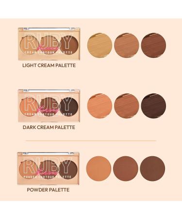 Ruby Kisses 3-in-1 Contour Palette - Long-Lasting and Easy to Blend Powder for All Skin Types - Buy Online on GoSupps.com