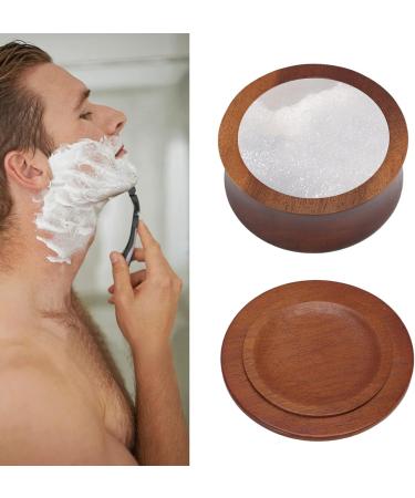 Premium Men's Wooden Shaving Brush Bowl | Non-Slip Cream Mug & Soap Cup | Portable Foam Tool for Easy Shaving - Buy Online on GoSupps.com