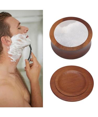 High-Quality Wooden Shaving Bowl with Lid | Men's Portable Shaving Brush & Cream Mug | Natural Wood Facial Cleaning Tool - Buy Online on GoSupps.com
