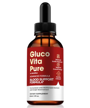 GlucoVita Pure Official Gluco Vita Pure Drops All-Natural Extract to Support Healthy Circulation Stable Levels & Overall Health Premium GlucoVitaPure Gotas Review (30 Servings)