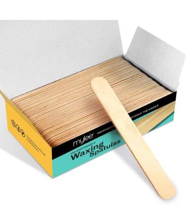 Mylee Premium Salon Quality Disposable Wooden Spatulas for Waxing Pack of 100 Hygenic and Suitable for Warm and Hot Waxes - Buy Online on GoSupps.com