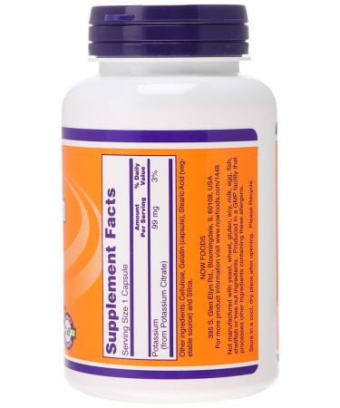 NOW Potassium Citrate 99 mg 180 Capsules - Buy Online on GoSupps.com