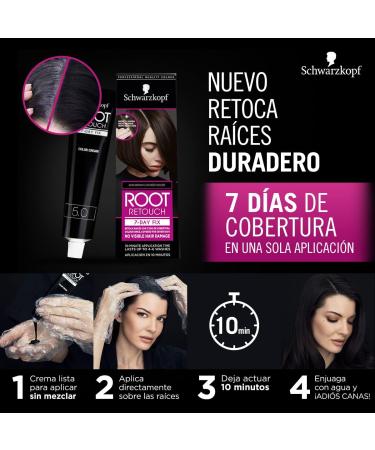 Schwarzkopf Root Retouch 7-Day Fix Semi-permanent Root Concealer Brown Hair Dye Ideal for Touching Up Grey Root Regrowth Ammonia Free Natural Brown 60 ml Natural brown 1 count (Pack of 1) - Buy Online on GoSupps.com