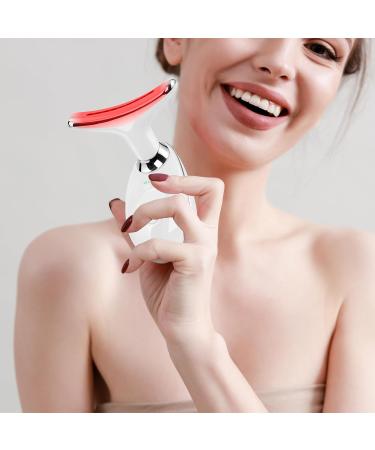 Facial Massager for Face & Neck - 7 Color Sculpting Wand with Red Light Therapy for Enhanced Skin Care (White - Buy Online on GoSupps.com