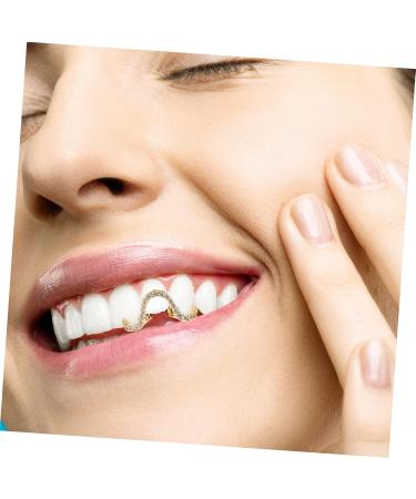  NOLITOY NOLITOY Braces Hip Hop Costume For Men Teeth Caps Fake Gold Grills Vampire Teeth Rapper Costume Ladies Gold Digger Costume Ladies Teeth Jewelry Tooth Cap Waltz Grill Rhinestones Golden - Buy Online on GoSupps.com