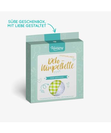 Colorful Fabric Pennant Chain for Children's Room Decoration | 330cm Green/Grey Garland for Boys & Girls - Buy Online on GoSupps.com