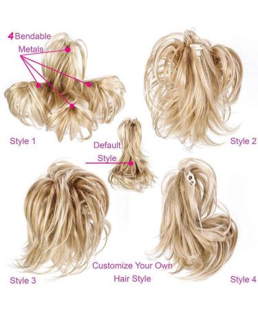 Clip-In Ponytail Hair Extensions - Ombre 30cm Dark Brown Jaw Claw Updo for Women - Buy Online on GoSupps.com